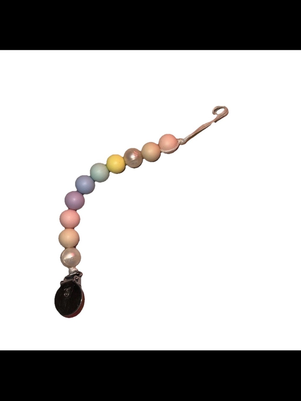 Loulou Lollipop Silicone Pacifier Clip - Cotton Candy Pastel